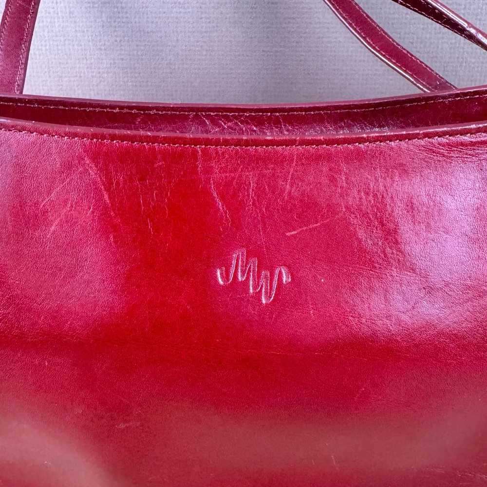 VTG Monsac Original Red Smooth Leather Purse 7X10… - image 2