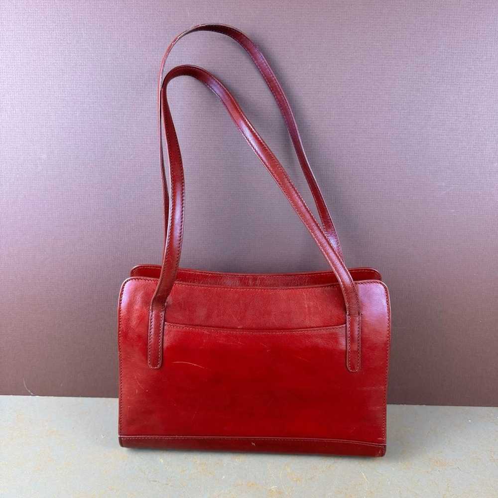 VTG Monsac Original Red Smooth Leather Purse 7X10… - image 3