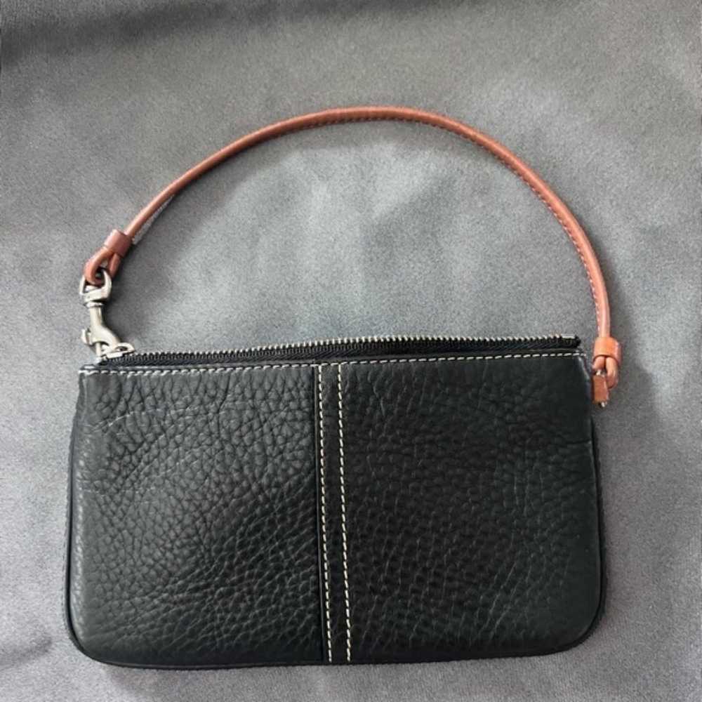 Coach Wristlet Pebbled Black Leather Wristlet wit… - image 2