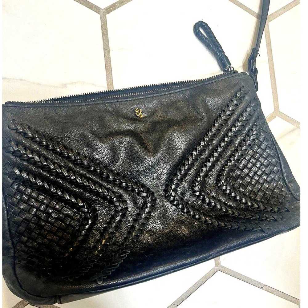 Elliott Lucca Purse Mari Black Pebbled Leather Wo… - image 1