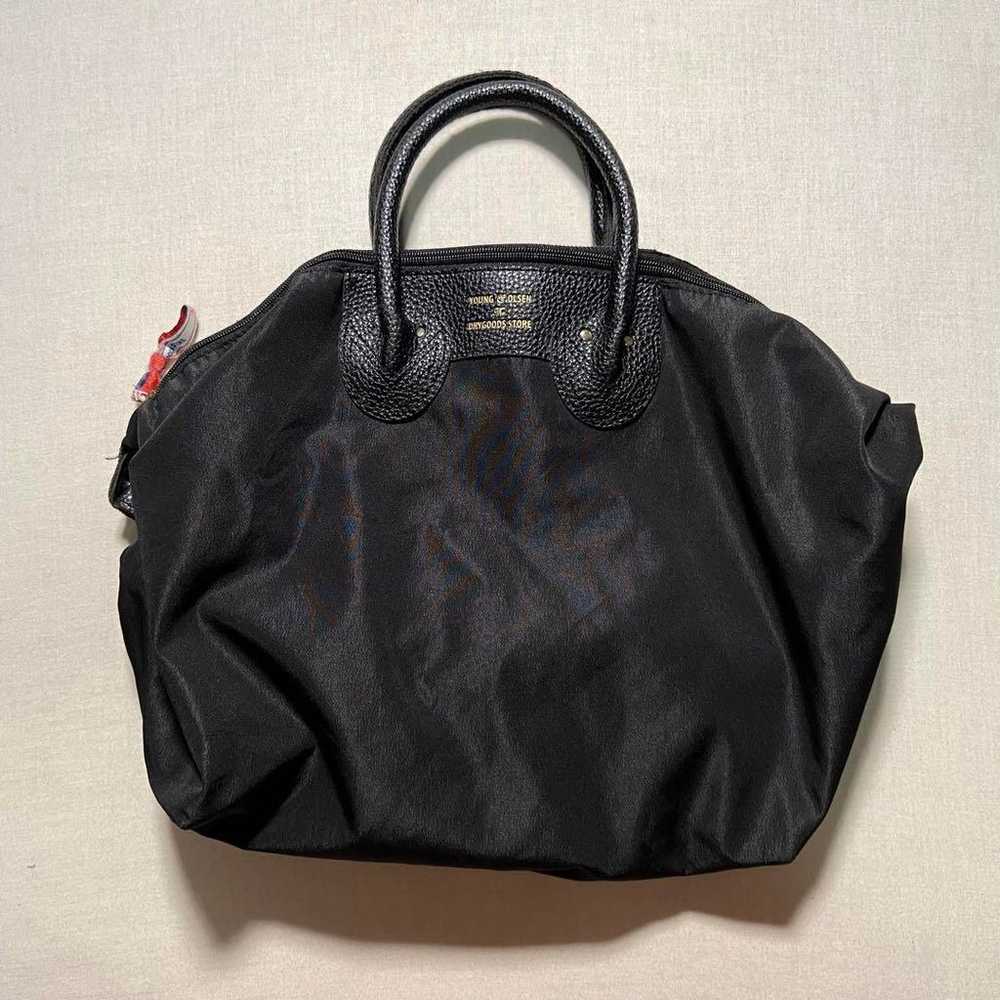 Young & Olsen handbag wrinkled leather black. - image 3