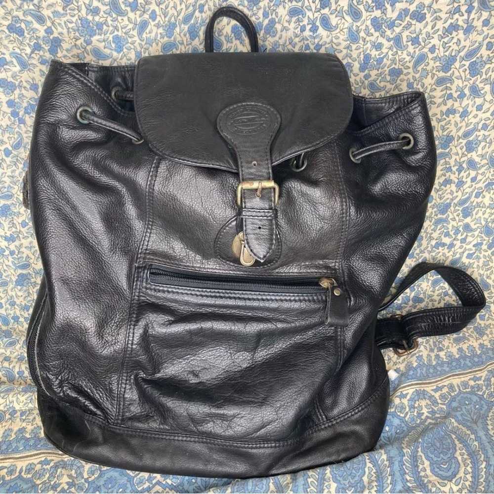 Eddie Bauer VTG leather backpack - image 1