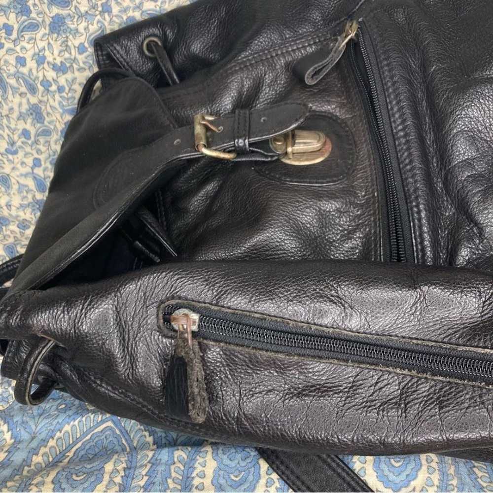 Eddie Bauer VTG leather backpack - image 3