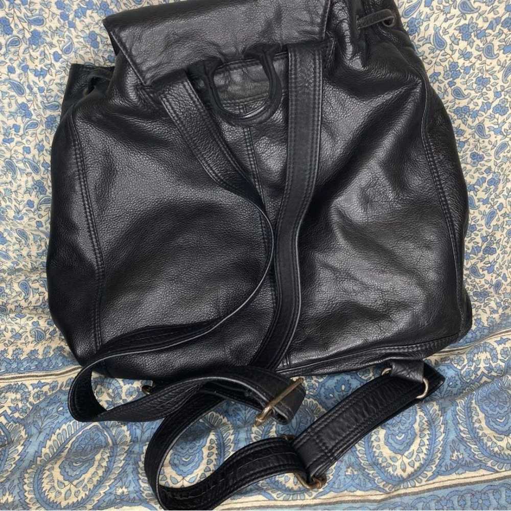 Eddie Bauer VTG leather backpack - image 5