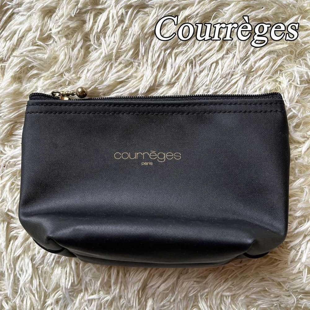 Courreges mini pouch black cosmetics pouch access… - image 1