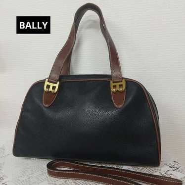 BALLY Handbag Shoulder Bag Gold Logo