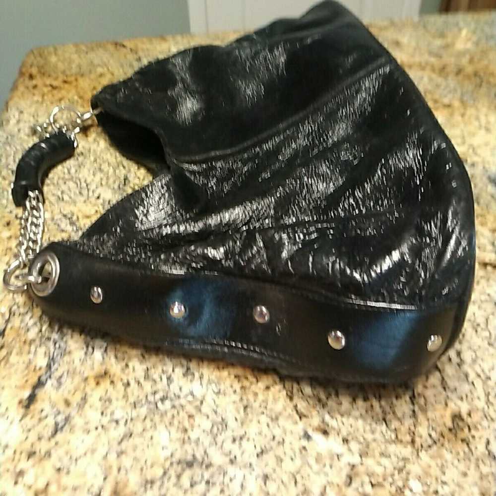 Vintage Armani Exchange Black Leather Purse Handb… - image 7