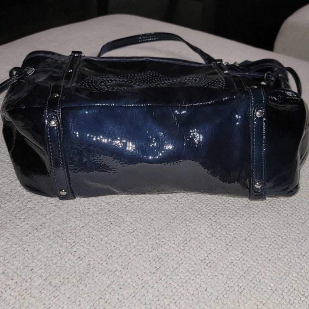 Coach Audrey Metallic Navy Blue Patent Leather An… - image 9