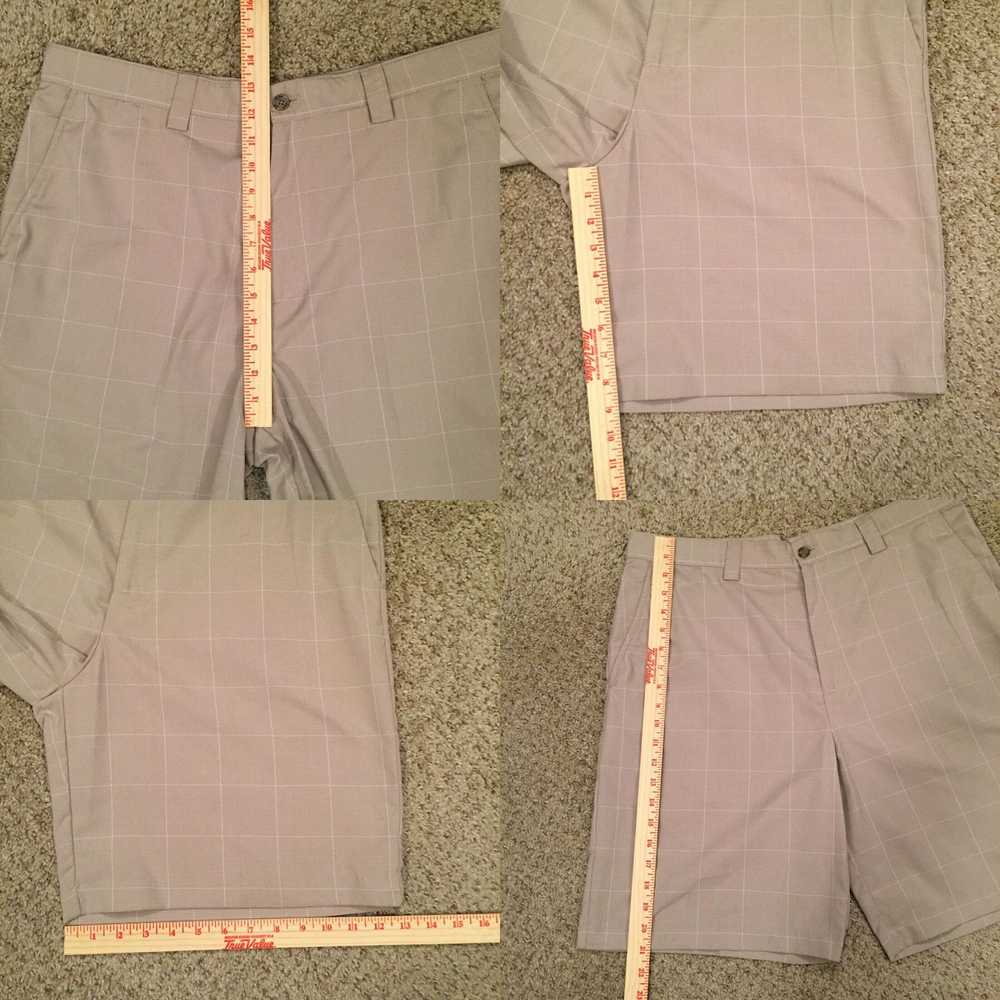 Izod Izod XFG Shorts Mens Size 36 Beige Plaid Pol… - image 4