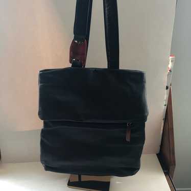 DKNY Leather Slim Backpack Black 1990s