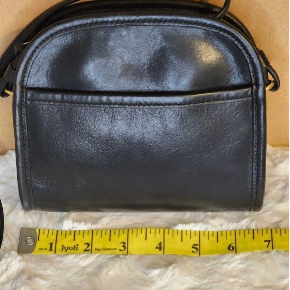 Vintage Coach Black Leather Abbie Crossbody Bag E… - image 2