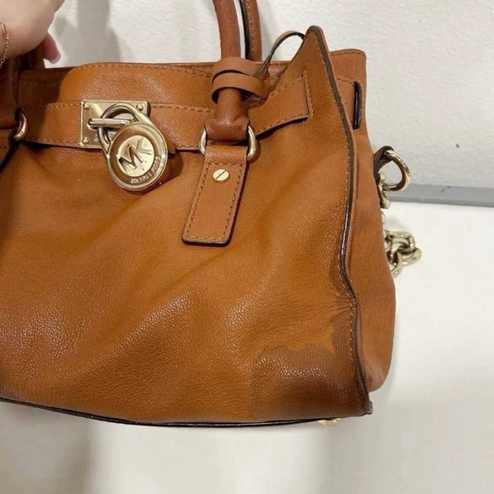 Vintage Michael Kors Tan Leather Hamilton Shoulde… - image 5