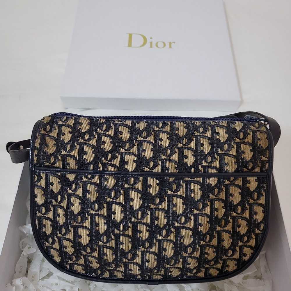 Auth Christian Dior Vintage Trotter Oblique Navy … - image 3