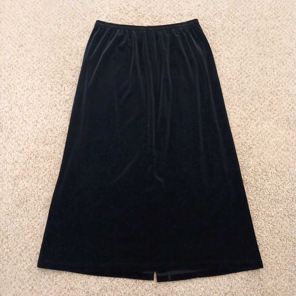 Vintage Fashion Bug Maxi Skirt Size 16 Black Velo… - image 1