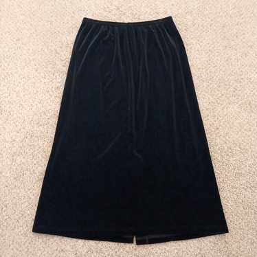 Vintage Fashion Bug Maxi Skirt Size 16 Black Velo… - image 1