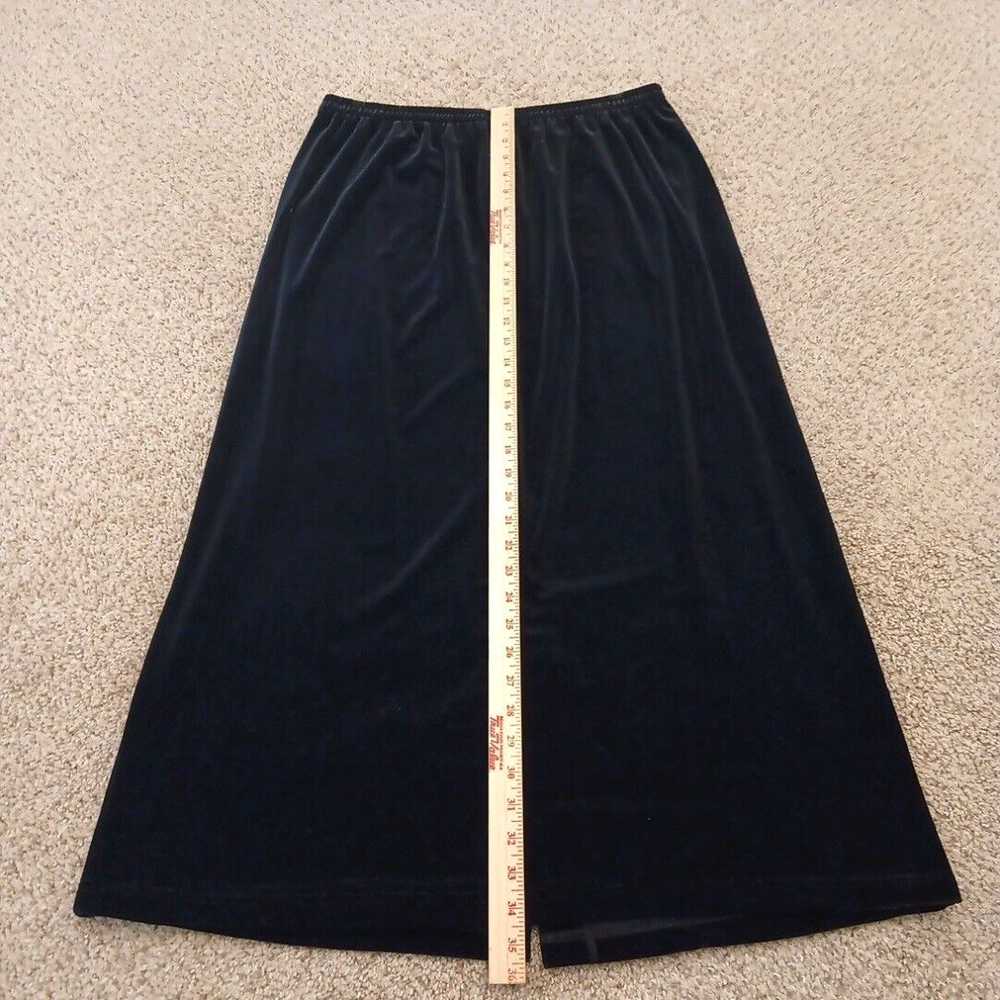 Vintage Fashion Bug Maxi Skirt Size 16 Black Velo… - image 4