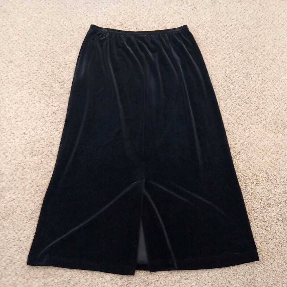 Vintage Fashion Bug Maxi Skirt Size 16 Black Velo… - image 6