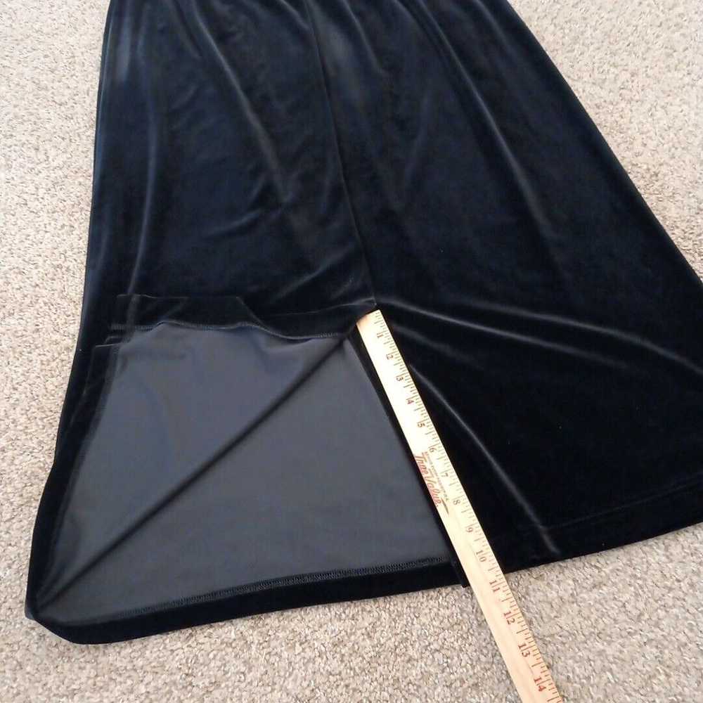 Vintage Fashion Bug Maxi Skirt Size 16 Black Velo… - image 7