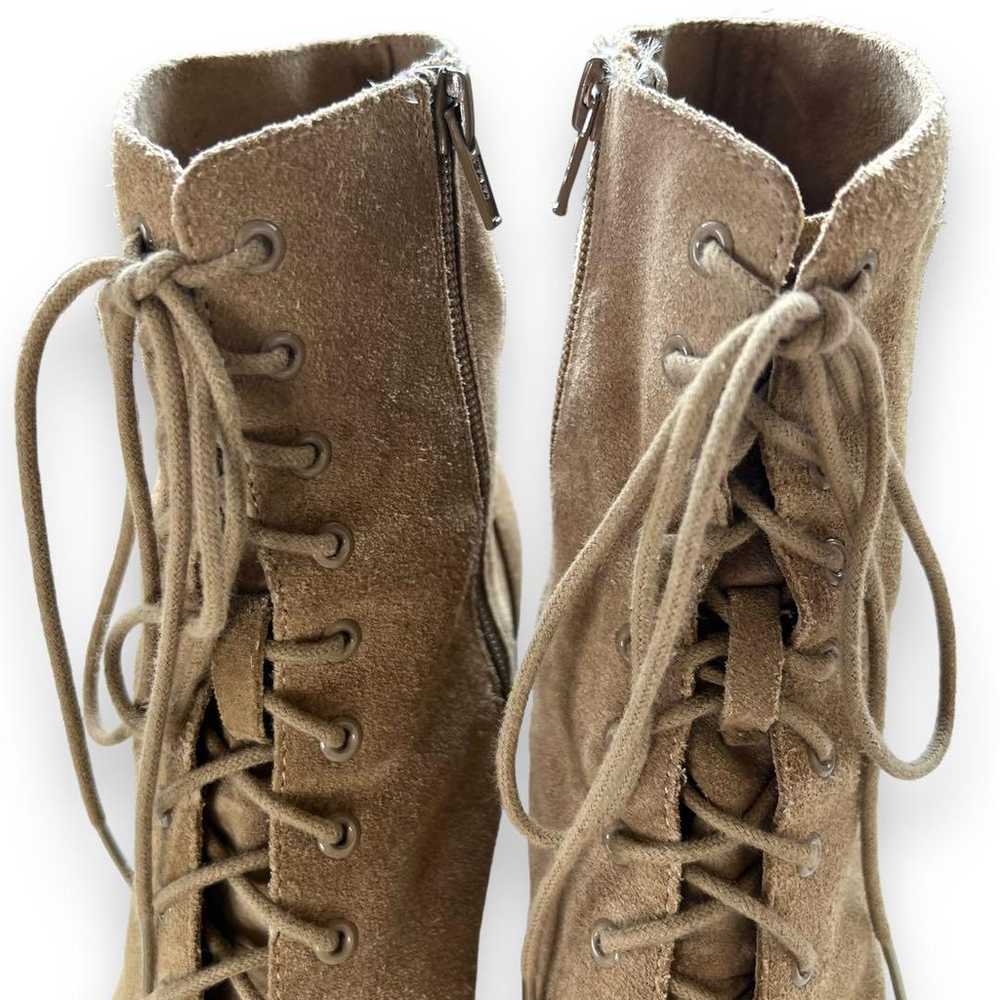 Imperfect ZARA TRAFALUC suede lace-up boots - image 3