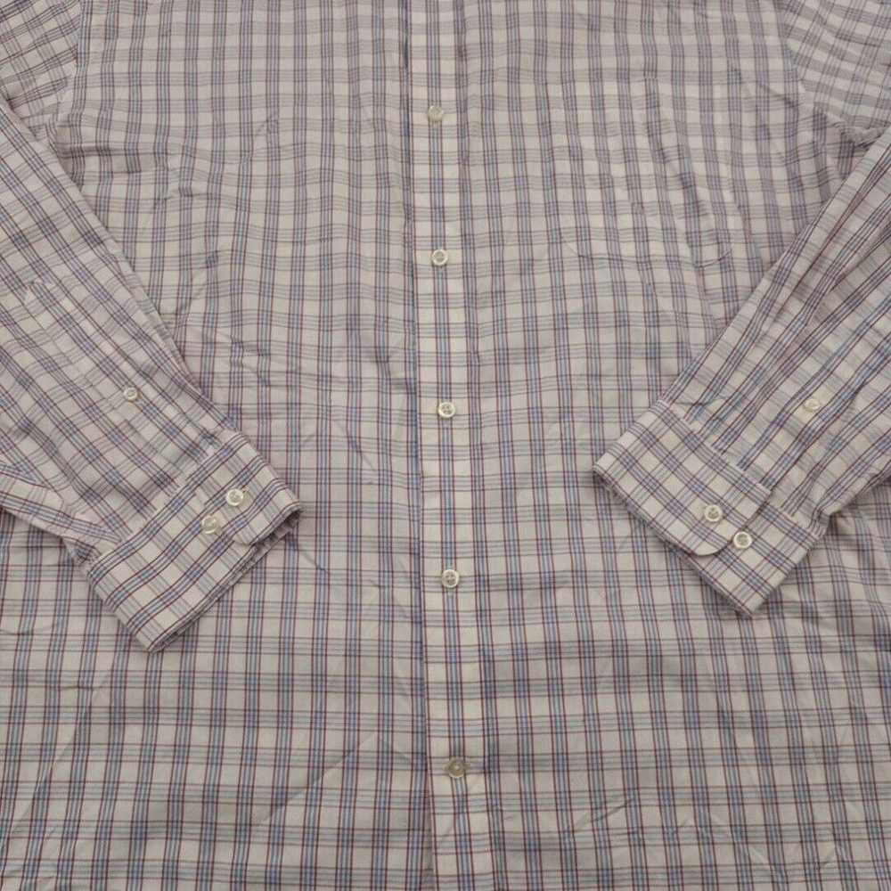 Vintage Lands End Shirt Mens XXL Red Plaid Long S… - image 3