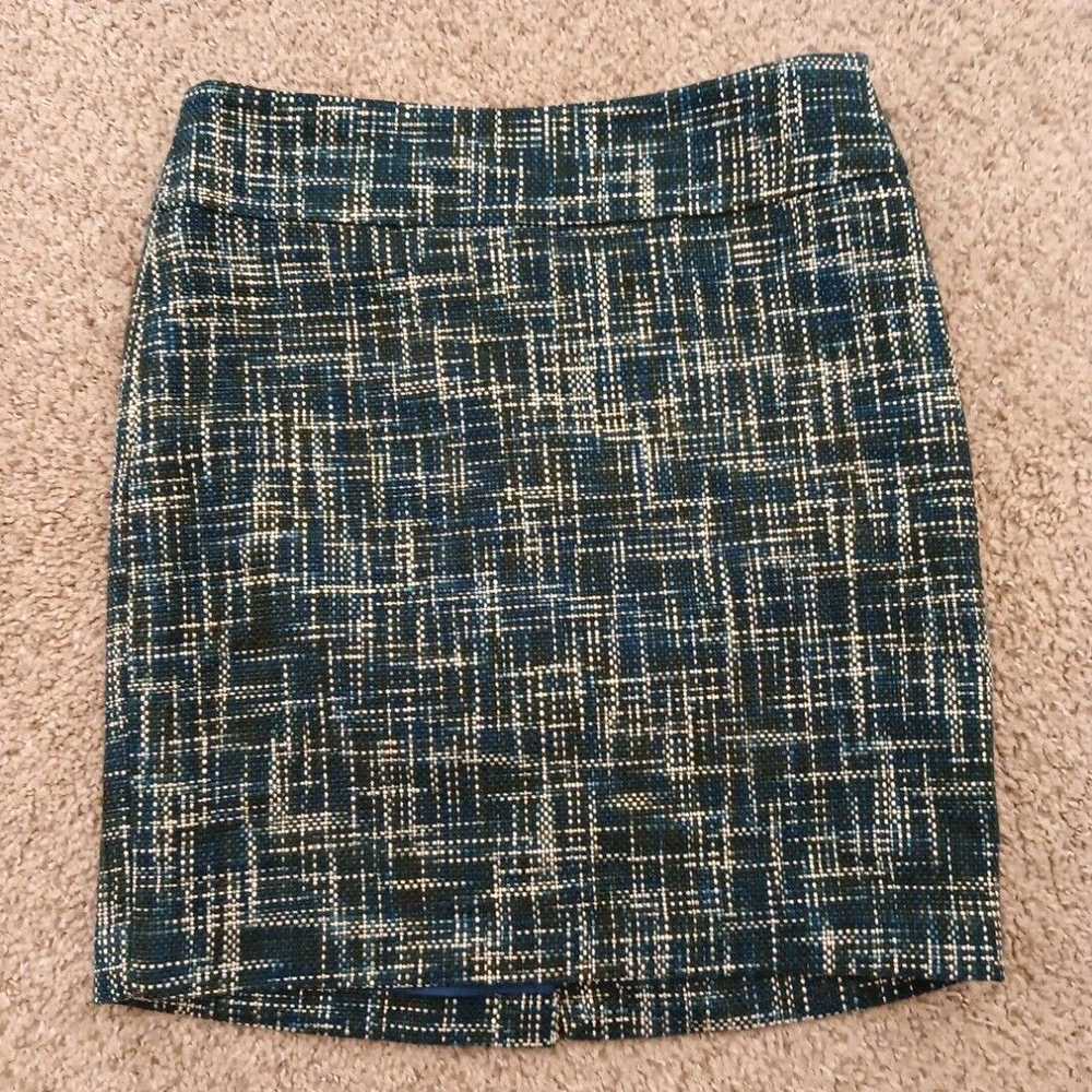 Vintage The Limited Skirt Size 0 Knee Length Blue… - image 1