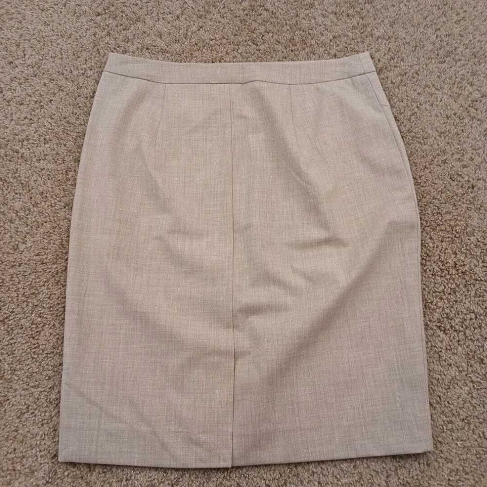 Vintage The Limited Skirt Size 6 Beige Plaid Knee… - image 6