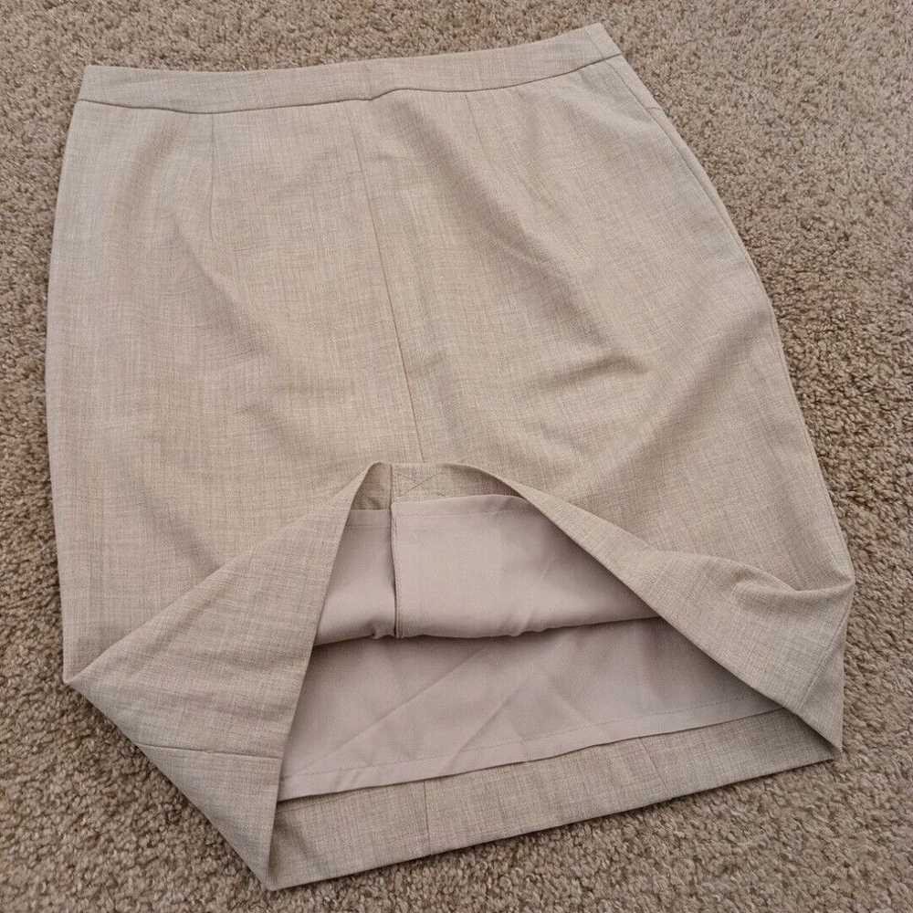 Vintage The Limited Skirt Size 6 Beige Plaid Knee… - image 7