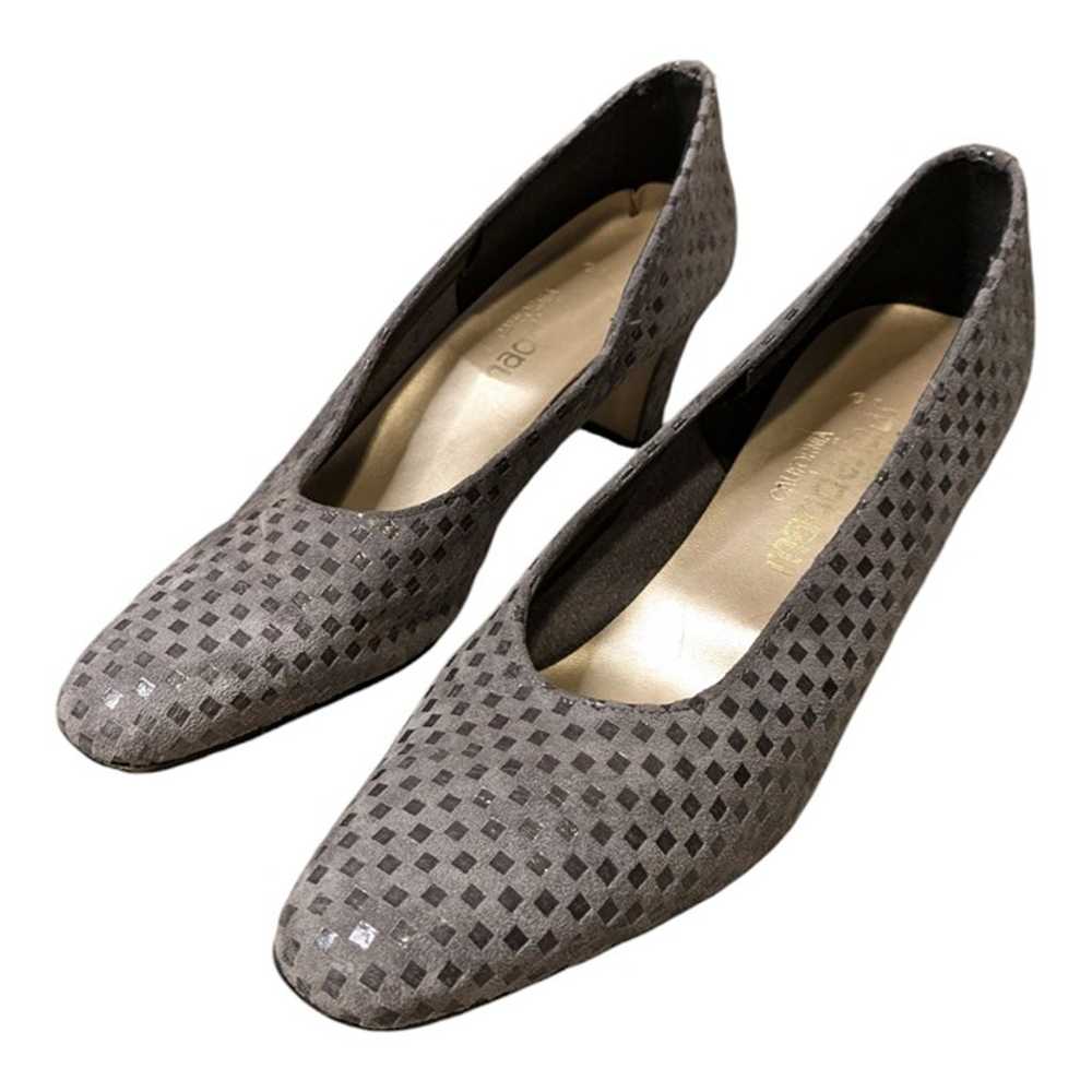 Vintage Magdesians Women's Pump Heels 90s Gray Bl… - image 1