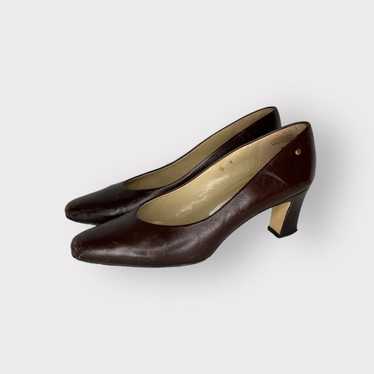 Etienne Aigner Vintage Leather Pumps Brown - image 1