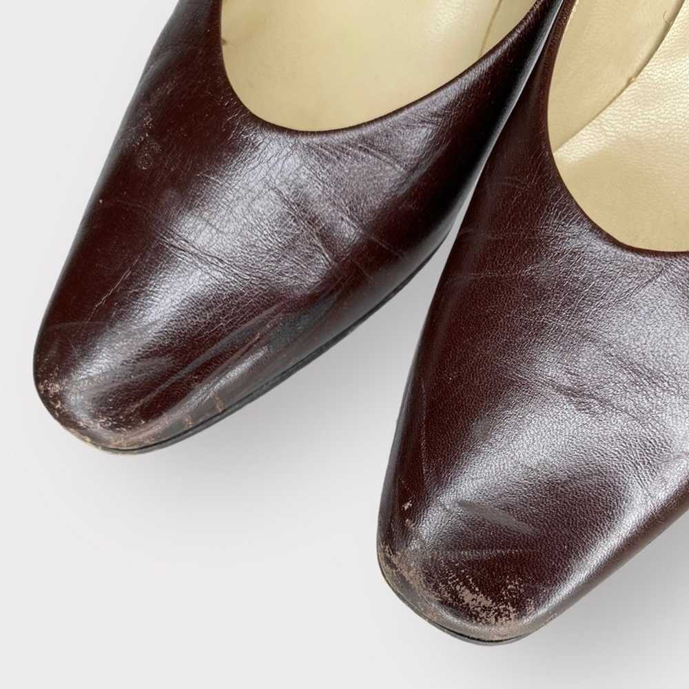 Etienne Aigner Vintage Leather Pumps Brown - image 8