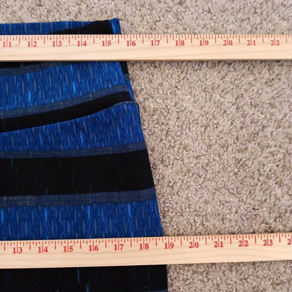 Vintage Knee Length Blue Striped Pencil Style Pul… - image 3