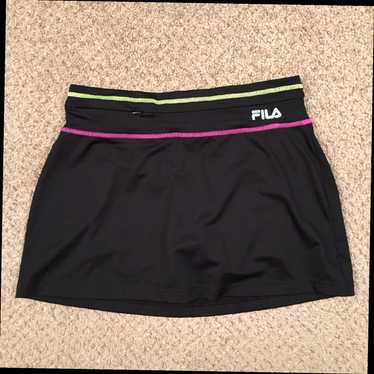 Fila Fila Activewear Black A-Line Drawstring Skort