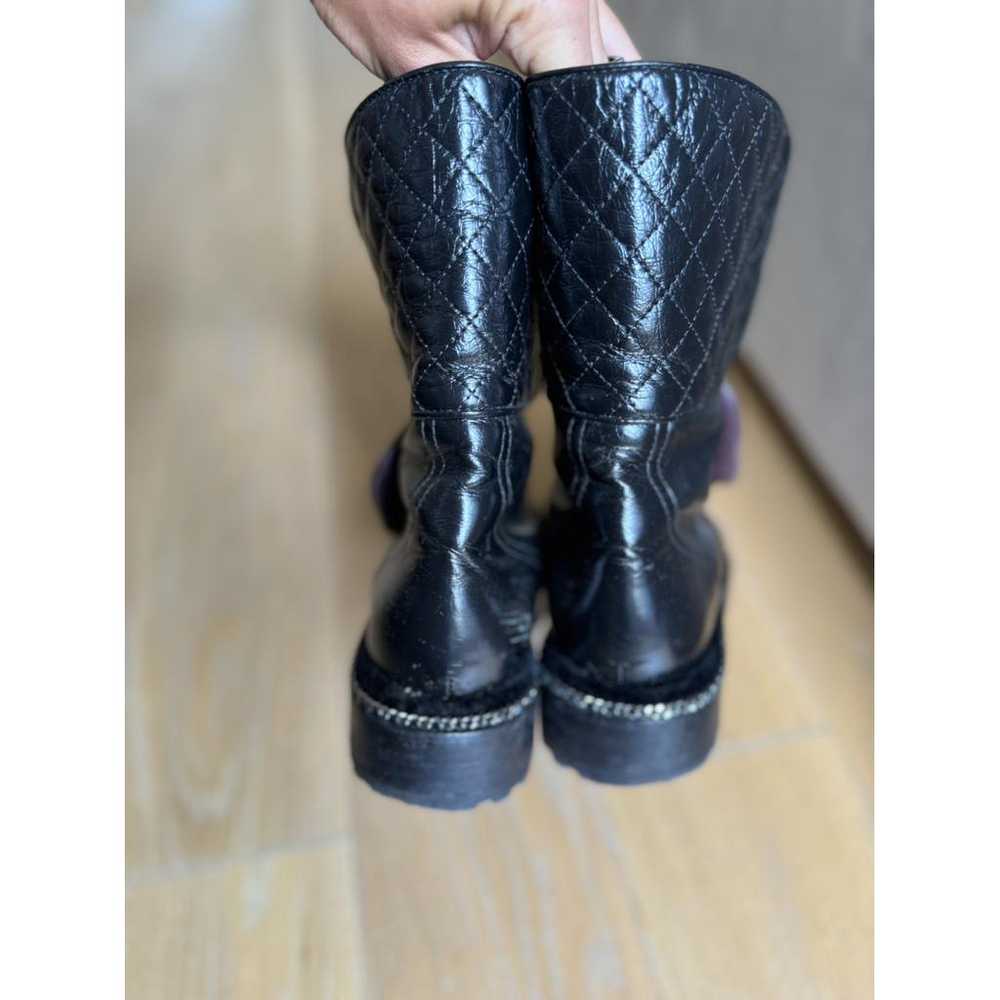 Chanel Leather biker boots - image 3