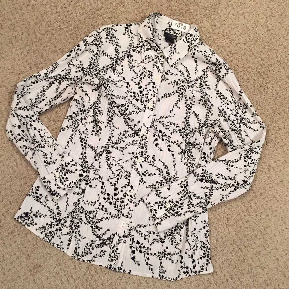 Vintage East 5th Shirt Womens Large White Black F… - image 2