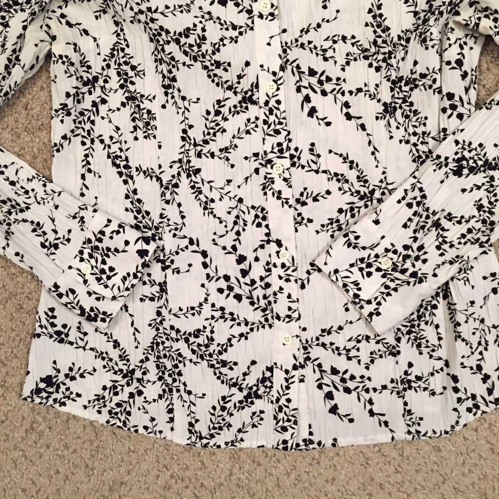 Vintage East 5th Shirt Womens Large White Black F… - image 4