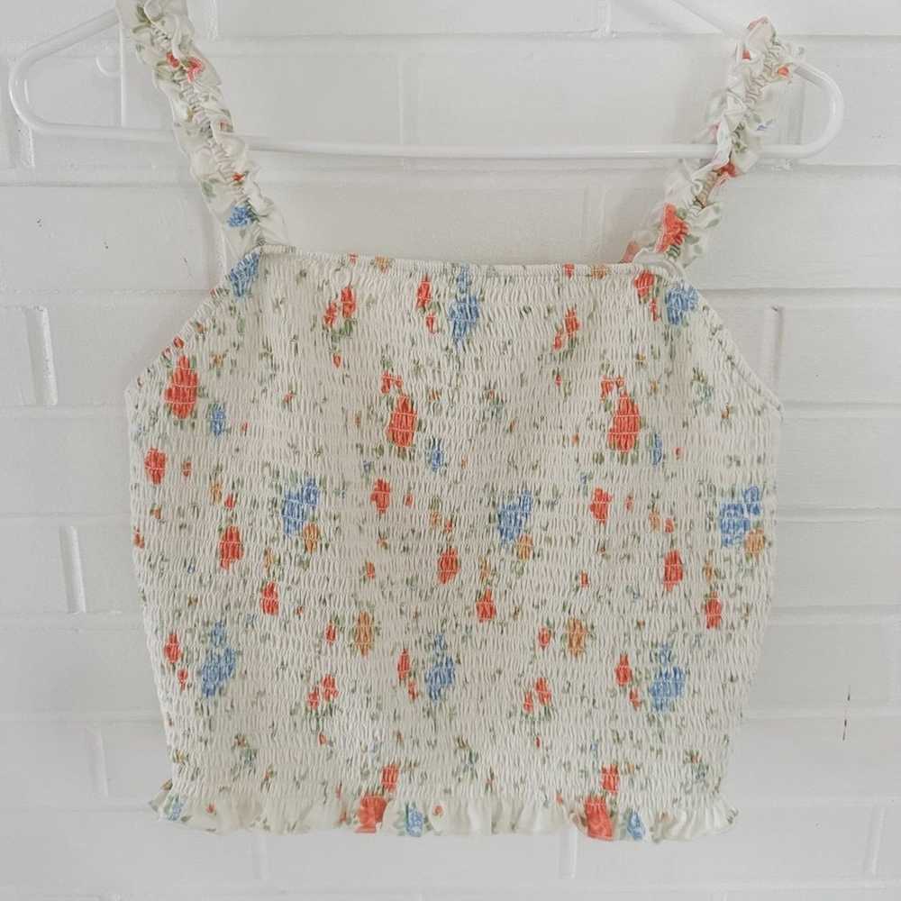 SO Floral Cottagecore Summer Spring Tank Top Off-… - image 3