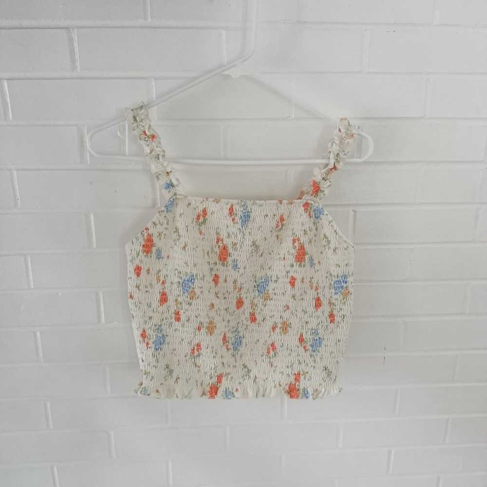 SO Floral Cottagecore Summer Spring Tank Top Off-… - image 4