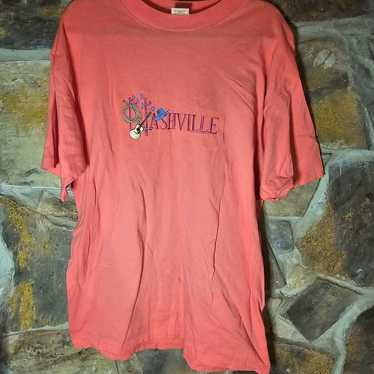 Desert heat vintage pinkish orange Nashville t Shi