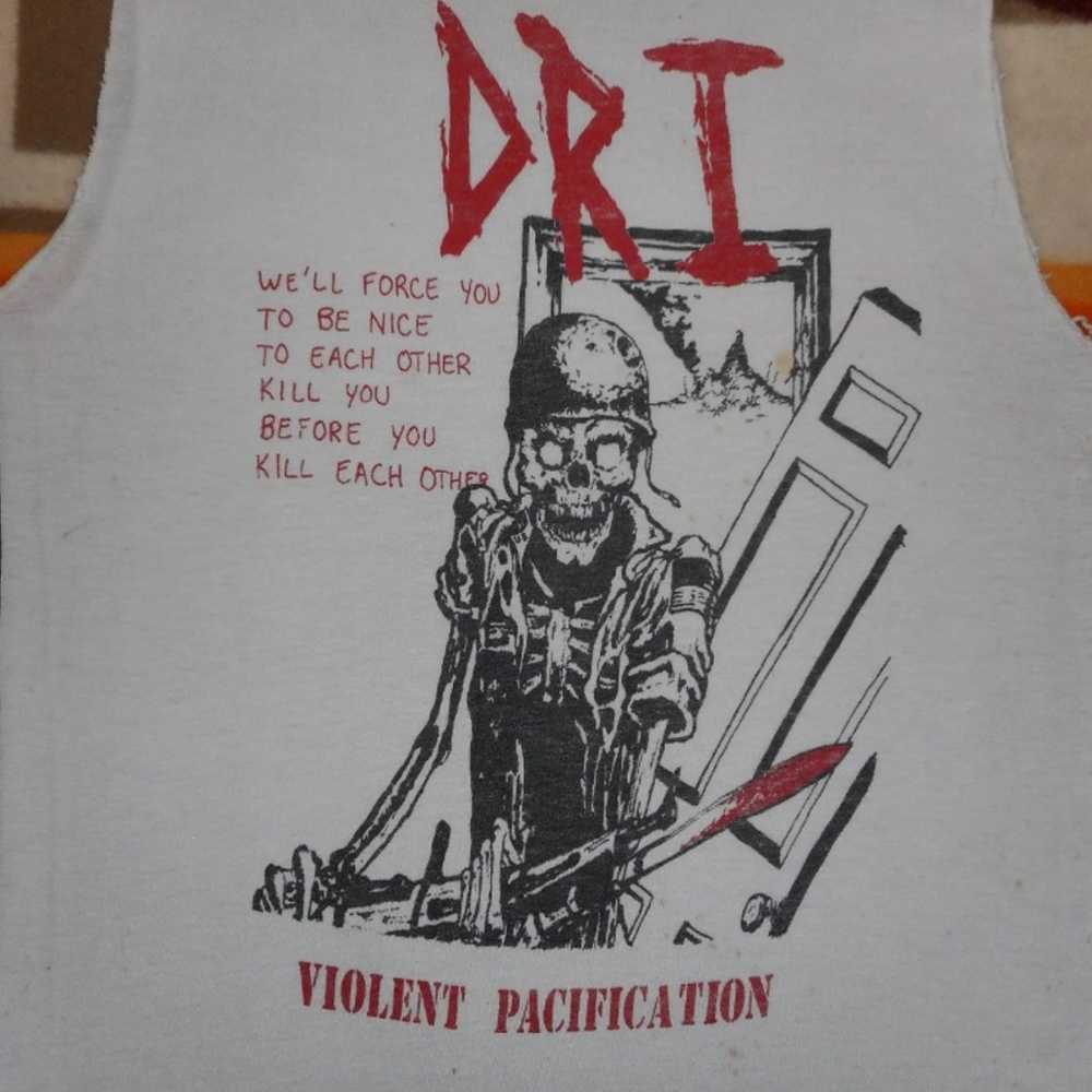 Vintage D.R.I. Violent Pacification T Shirt Corro… - image 3