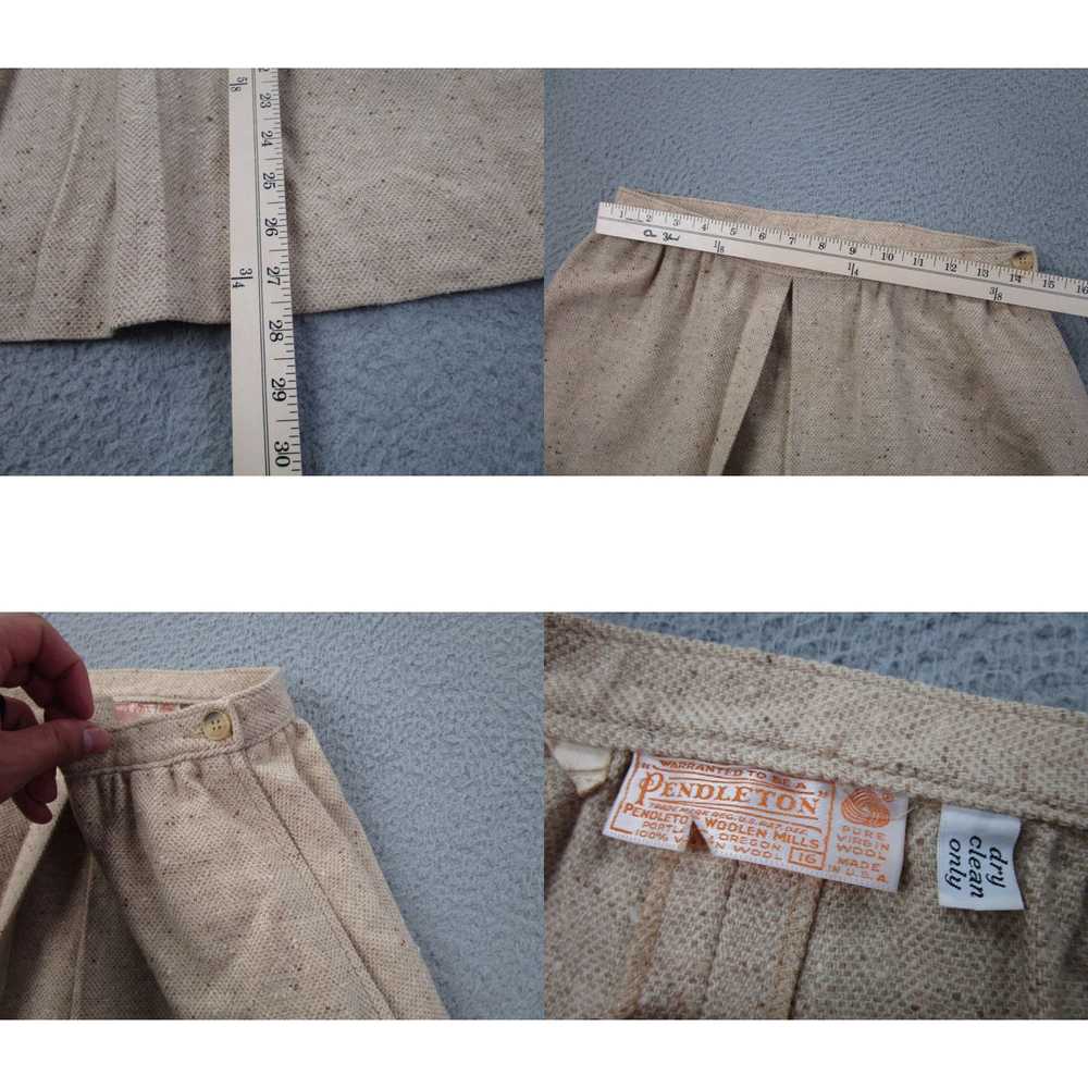 Pendleton VINTAGE Pendleton Skirt Womens 28 Beige… - image 4