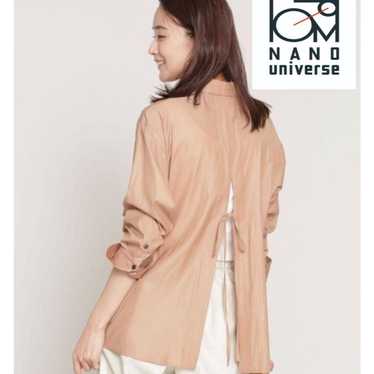 NANO・UNIVERSE Back Ribbon Satin Shirt Long Sleeve - image 1