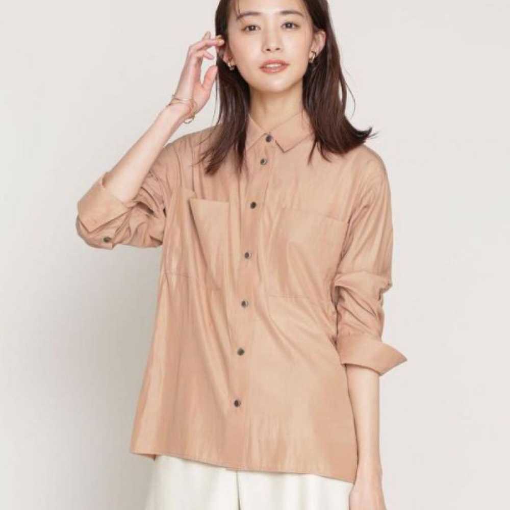 NANO・UNIVERSE Back Ribbon Satin Shirt Long Sleeve - image 3