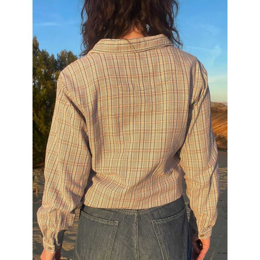 Vintage Woolrich Plaid Button Down Blouse - image 4