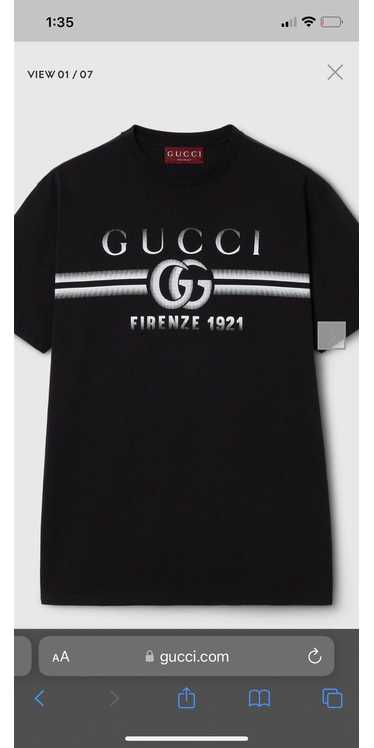 Gucci Gucci Double G Firenze 1921 faded print T-sh