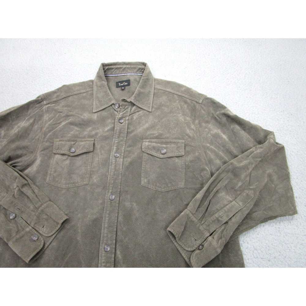 Olive True Grit Shirt Mens XL Olive Green Suede O… - image 2