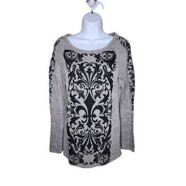 Vintage Y2K Vocal Long Sleeve Fleur De Lis Bedazz… - image 1