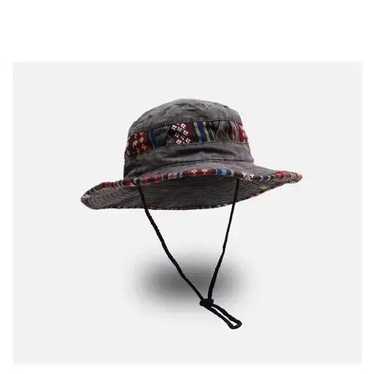 Streetwear Vintage Drawstring Fisherman Hat - image 1