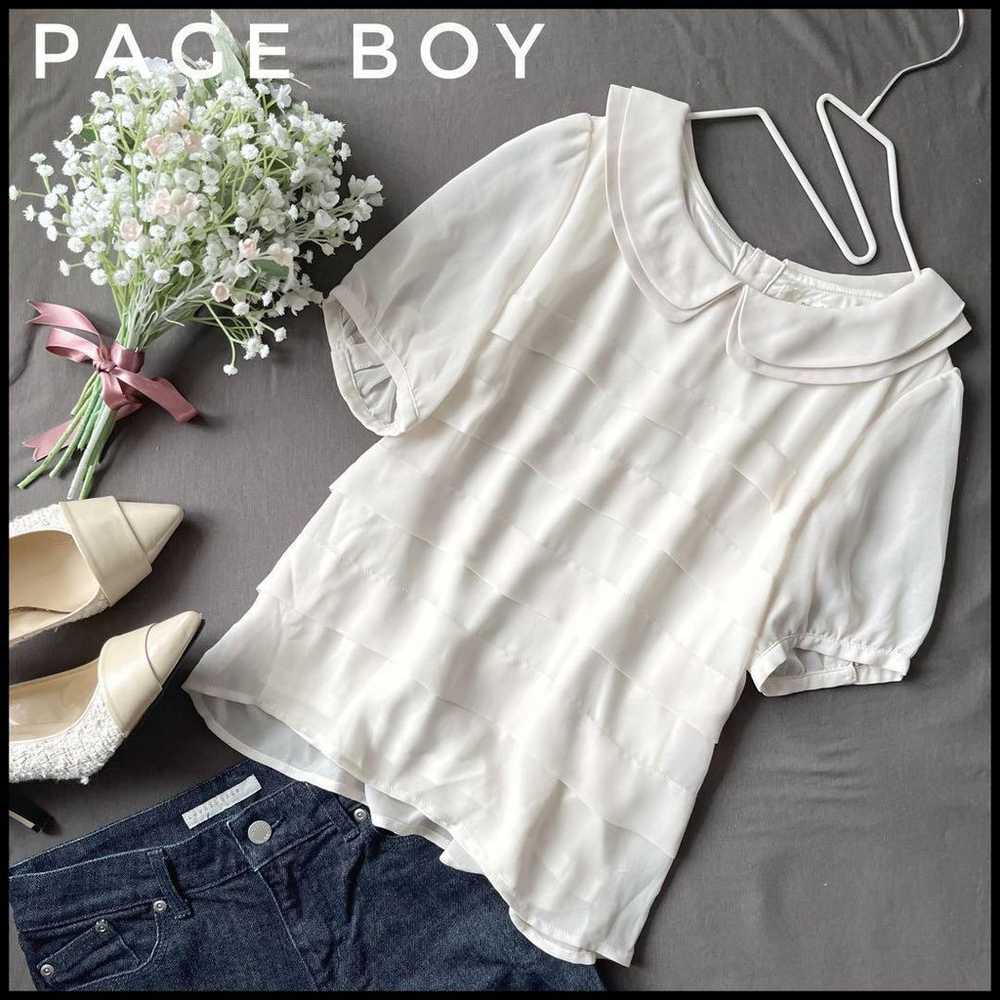 PAGE BOY Page Boy Collared Frill Chiffon Blouse H… - image 2