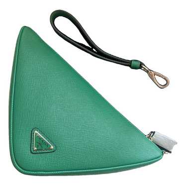 Prada Triangle leather clutch bag - image 1