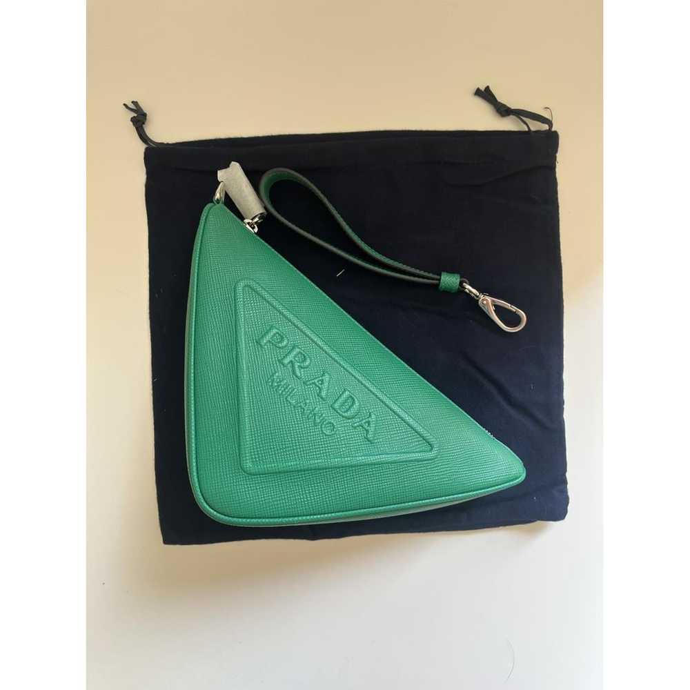 Prada Triangle leather clutch bag - image 3